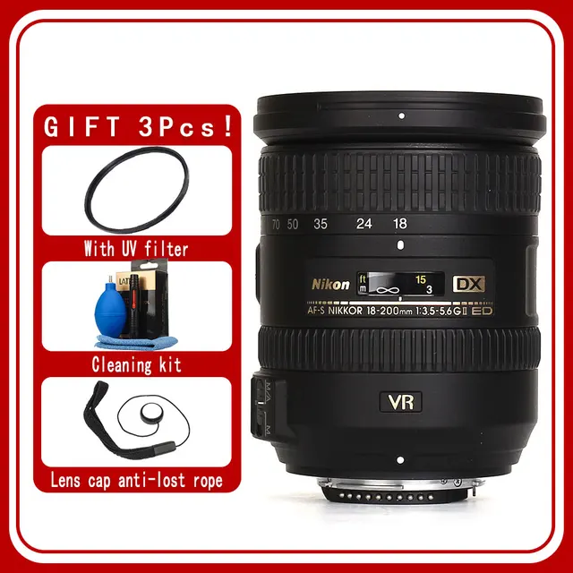 Nikon AF-S,200,dx,Nikon,18-3.5mm,f/5.6-g,slrカメラ用のVr iiレンズ 