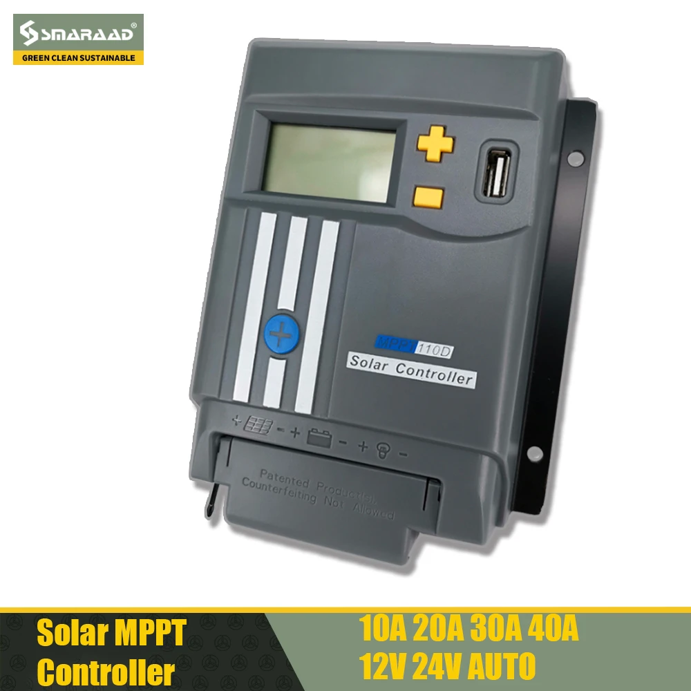 

DIDITO MPPT Solar Charge With WIFI LCD Display 20A 30A 40A Controller Solar Panel 12V/24V Battery Regulator Dual USB LifePo4