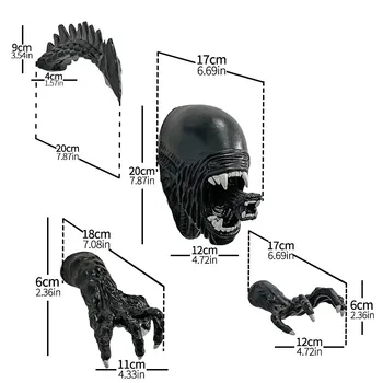 Wall Hanging Ornaments Giant Xenomorph Head Xenomoprh Wall Art Alien Xenomoprh -Xenomorph Mask Facehugger Mask Towel Rack Hooks 3