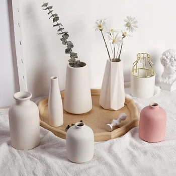 Nordic White Ceramic Vases 1
