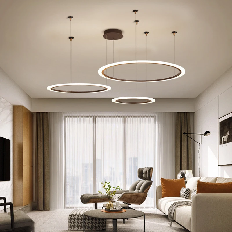 

Modern Minimalist Ring Acrylic Led Pendant Lights Lustre Dinning Living Room Home Decor Lamp Bedroom Loft Hanging Light Fixture