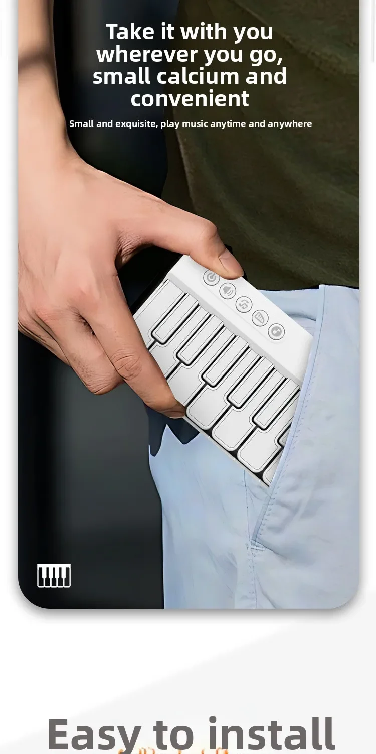 Childrens Mini 7-Key Multifunctional Electronic Keyboard Piano Seven Color Light Portable Instruments Educational Toys for Kids