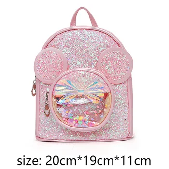 Zaino alla Moda con Fiocco, Mini Borsa a Tracolla con Paillettes, Borsetta in Pelle PU con Pompon