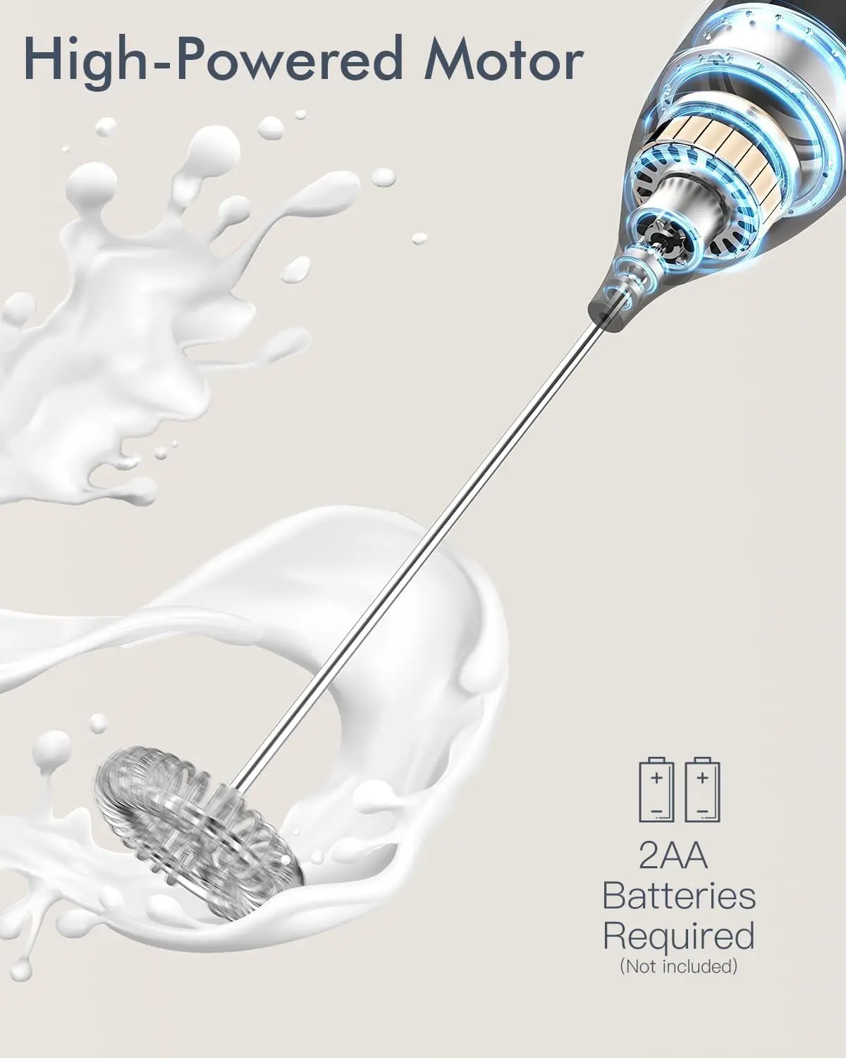 Electric Handheld Milk Frother 3