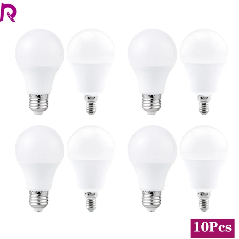 

10pcs/lot LED E27 LED lamp E14 AC 220V Light Bulb 3W 6W 9W 12W 15W 18W 20W 24W Lampada Living Room Home Bombilla Warm Cold White