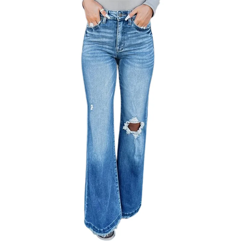 

European Style Spring Summer Denim Woman Pant High Waist Jeans Baggy Jeans Women Retro Woman Trouser