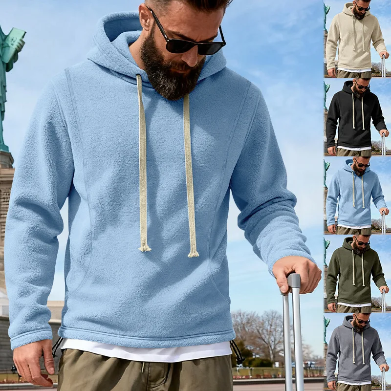 Men's Stand Up Collar Half Zip Fleece Jacket