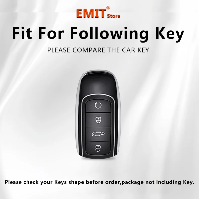 Premium Zinc Alloy Car Key Case and Keychain Accessory Set