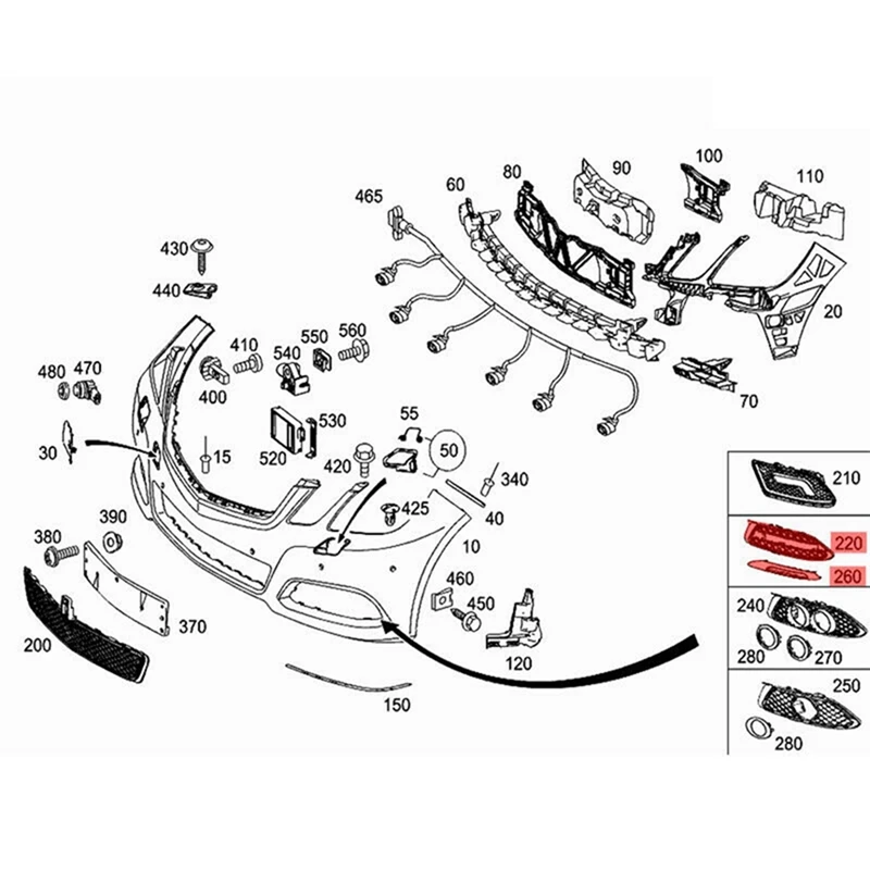 2128851723 2128851823 2128851774 2128851874 Fog Lamp Grille Cover + Decorative Strip Car For Mercedes-Benz E-Class W212