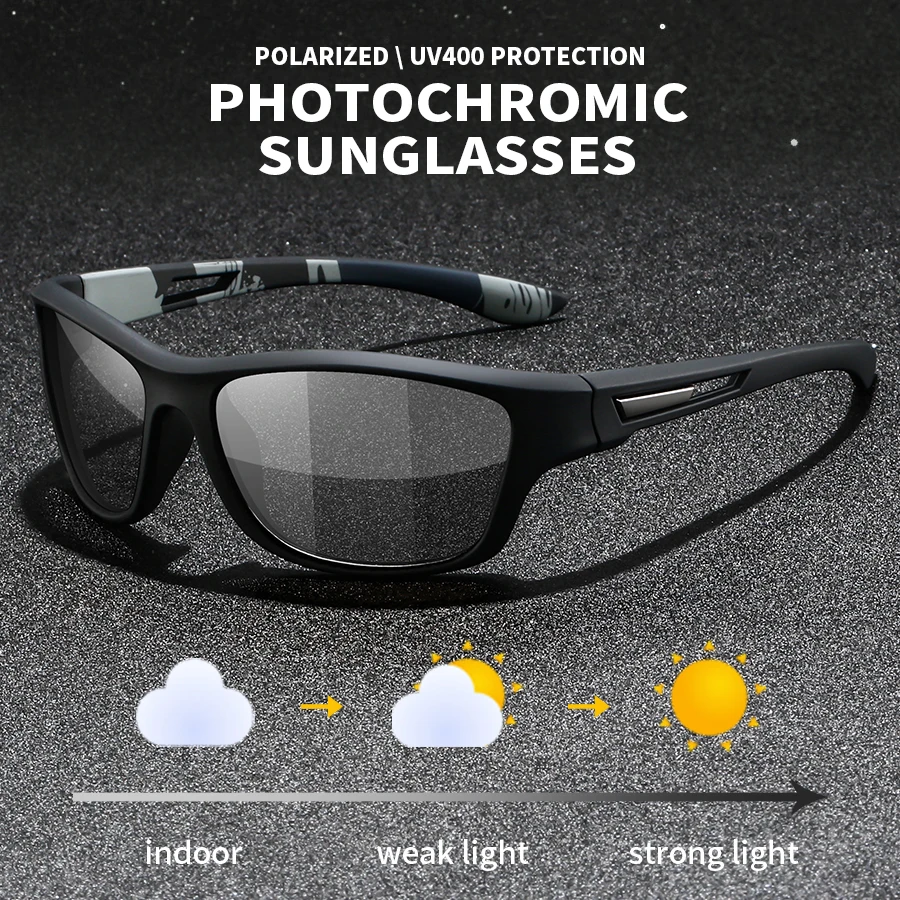 Photochromic Polarized Sports Unisex Sunglasses