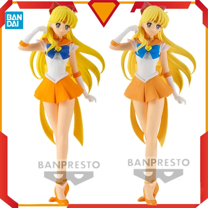 

Bandai Сейлор Мун вечная Аниме Фигурка блеск и гламуры Супер Сейлор Венера экшн-фигурка игрушки подарок Коллекционная модель