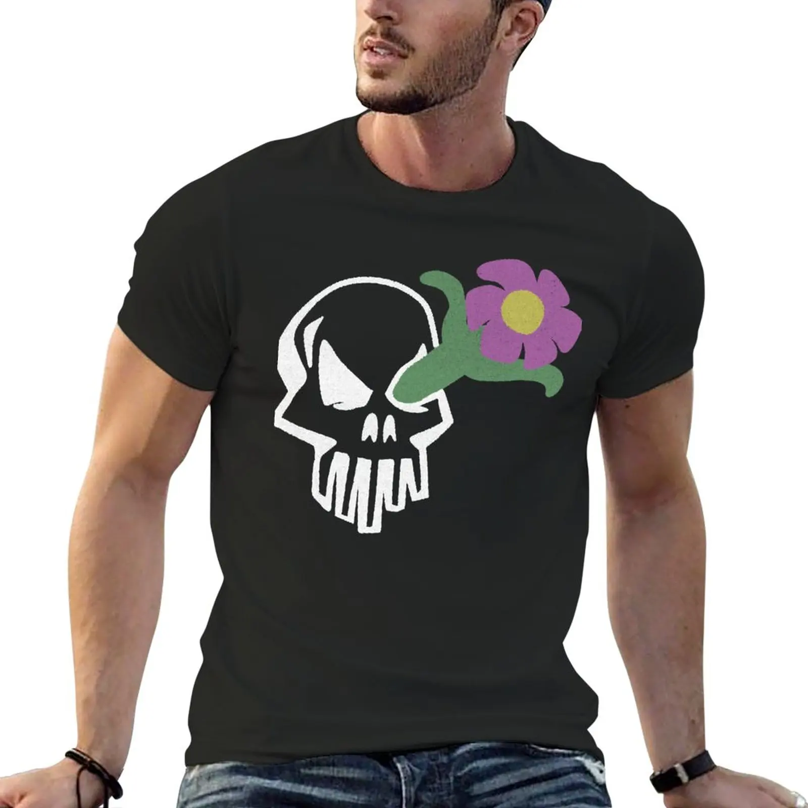 New Skullflower T-Shirt korean fashion summer tops Men's clothing