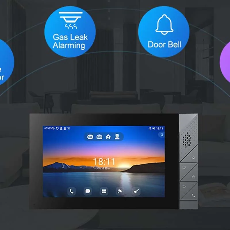 Fanvil i55A New 7 Inch 1080P SIP Video Intercom Display PoE Powered Hands-free Real-Time Video Door Phones With Android 9.0 OS