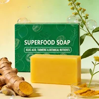 Savon au citron, curcuma et acide kojique, éclaircissant la peau, resserrant les pores, contrôlant le sébum, nettoyant pour le corps, réduisant la sécheresse, savon au miel 100g 1