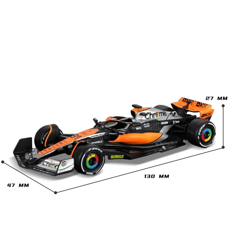 부바고 2024 MCL38 마이애미 모나코 1:43 맥라렌 F1 MCL60  4  81 합금 자동차 다이캐스트 모델 장난감 수집품 2022 MCL36 포뮬러 자동차