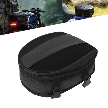 Borsa da Sella per Moto, Impermeabile, Borsa Portaoggetti Posteriore, Borsa da Viaggio Nera per Moto, Borsa per Bagagli