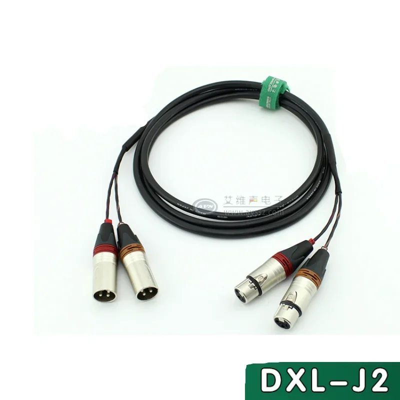

1Pcs 2 way cable XLR female to XLR male NEUTRIk stereo CANARE audio dual channel HiFi