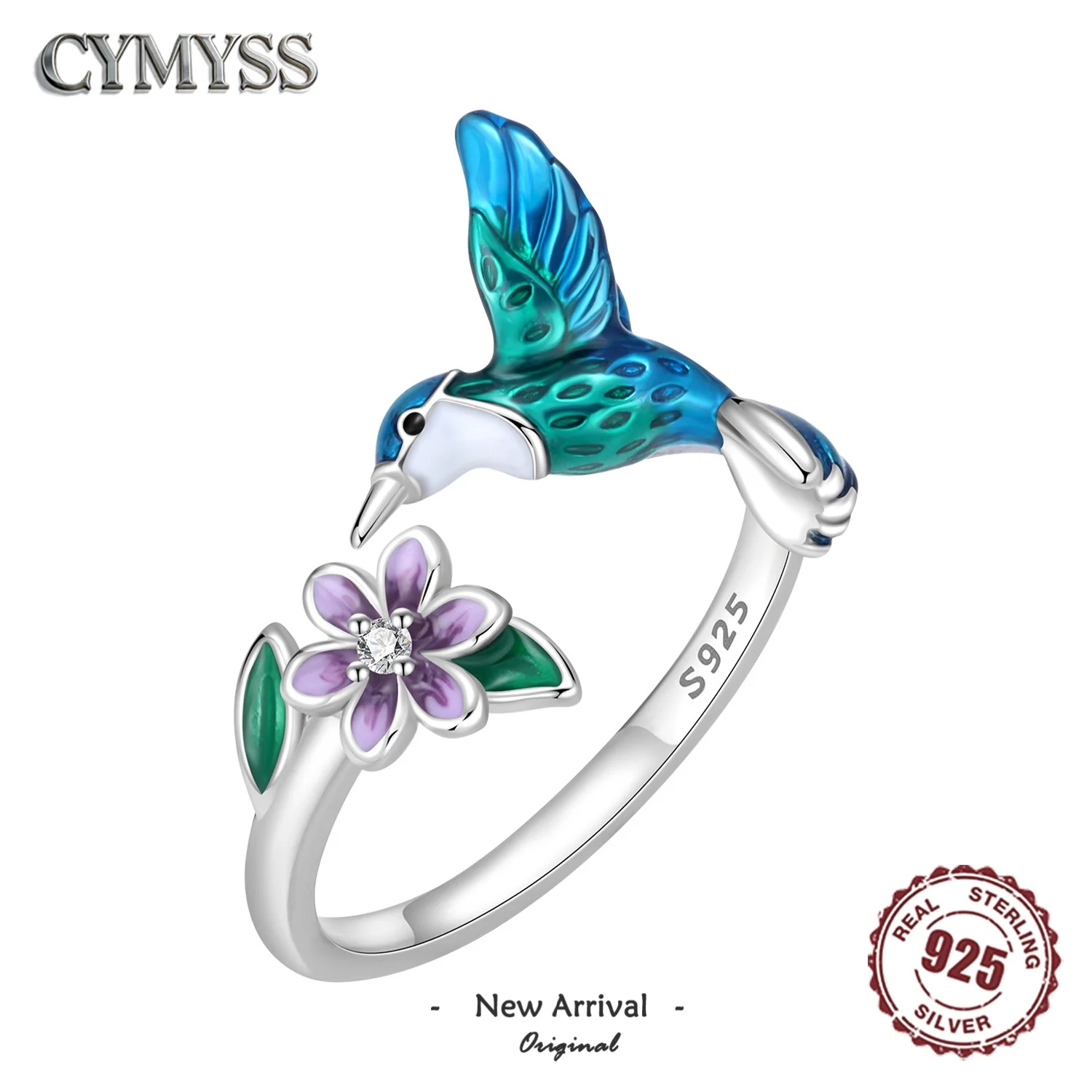 2026 BESTSELLER 925 Sterling Silber Offene Ringe Verstellbarer Meerjungfrau-Herz-Ring mit Zirkonia-Besatz für Damen Original Täglicher Edel-Schmuck Geschenke