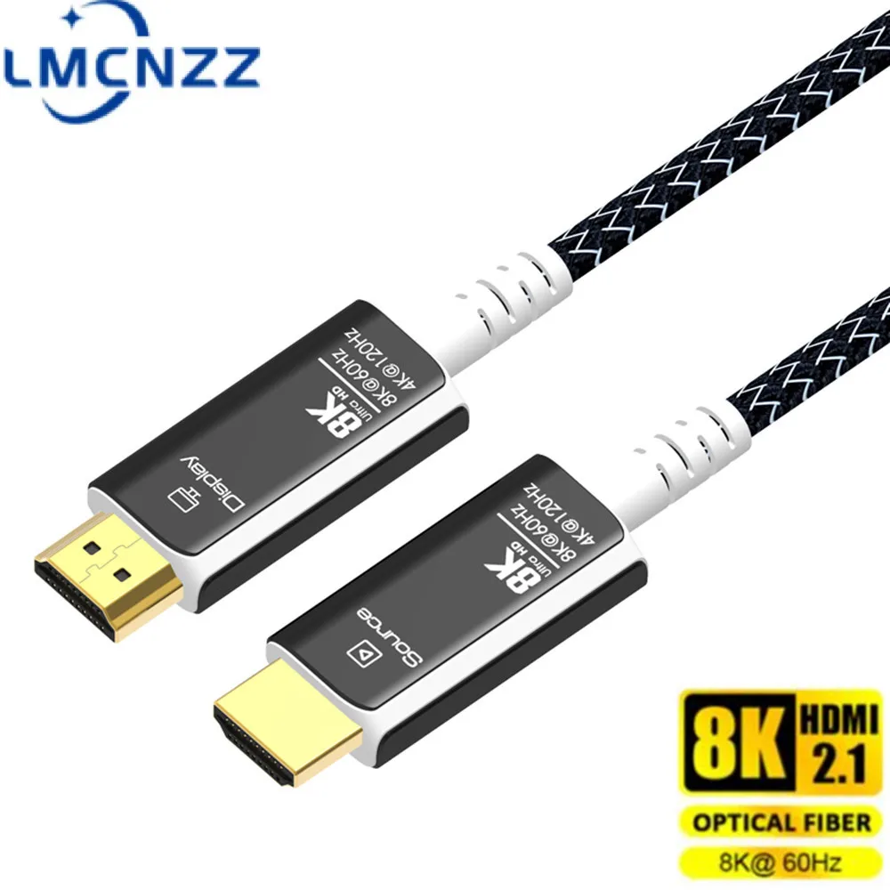 Câble HDMI 2.1 en Fiber optique 8K à 60Hz à 120Hz, 48Gbps, Ultra haute
