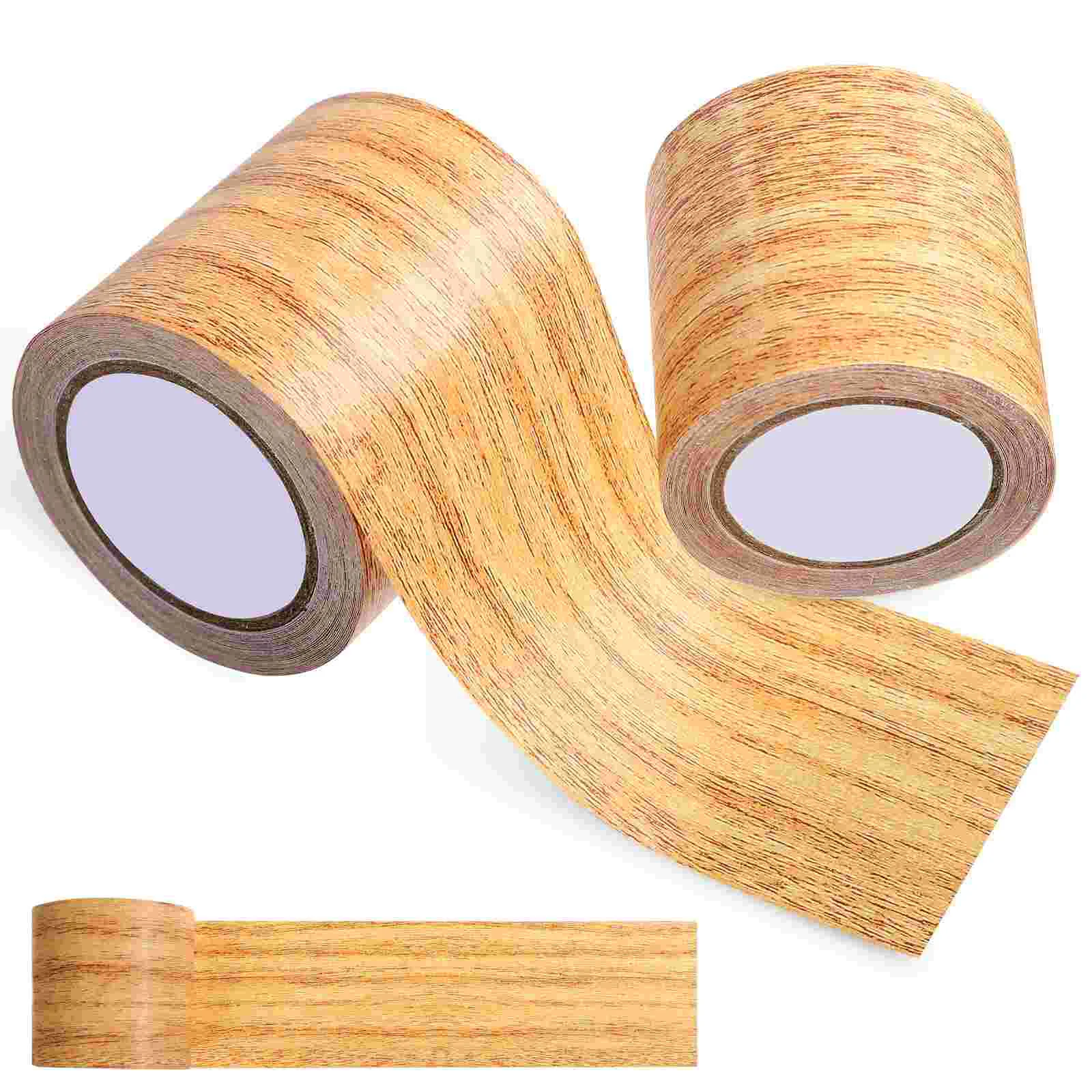 

2 Pcs Wood Grain Tape Adhesive Tapes Carpet Table Repair Floor Patches Duct Kit Furniture Strips