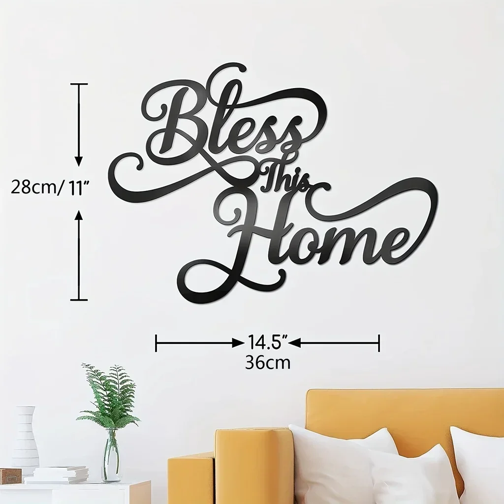 

Hello Young 1pc Metal Art Home Decoration Indoor Letter Patterned Wall Hanging Decoration Restaurant Frameless Wall Mounted Livi