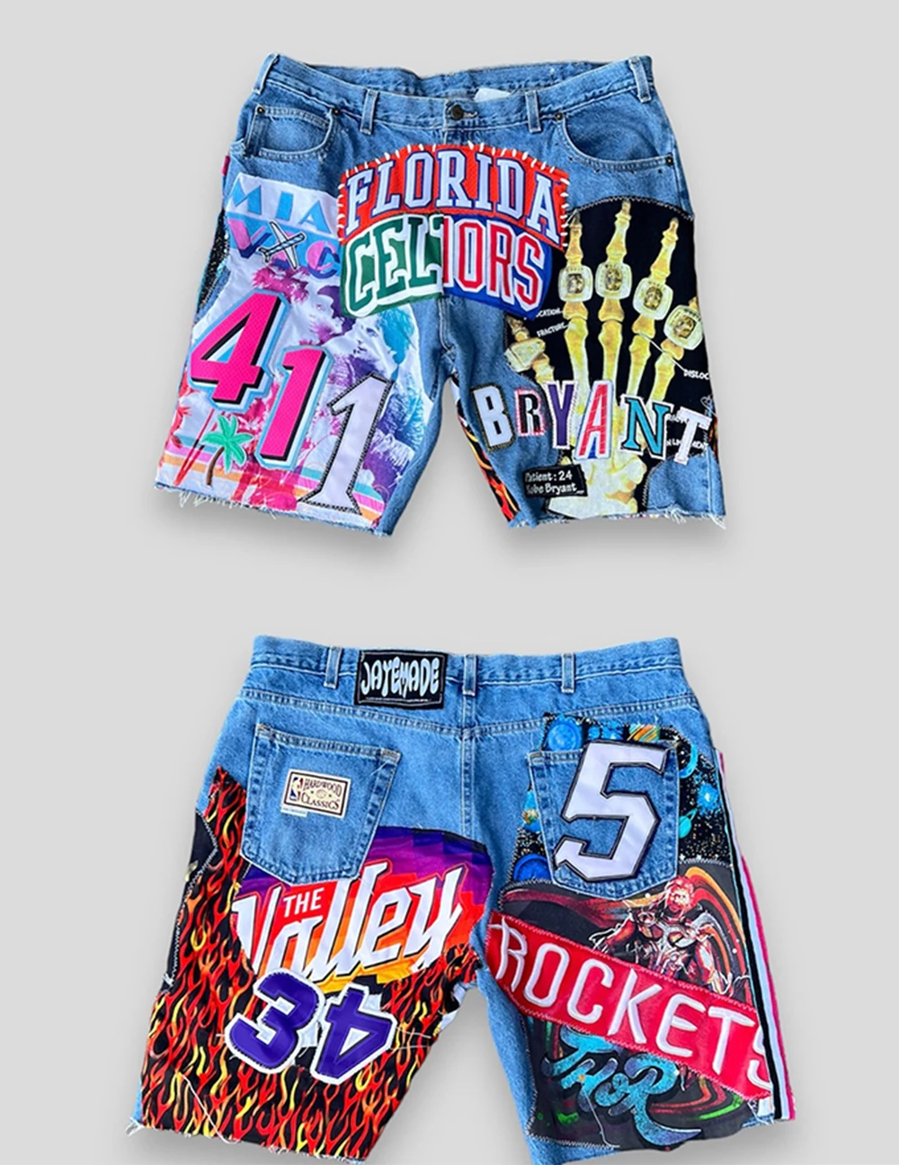 Streetwear American Shorts Y2K Jeans Mens Womens Hip Hop Patch Letter Embroidery Retro Blue Baggy Denim Gym Shorts Casual