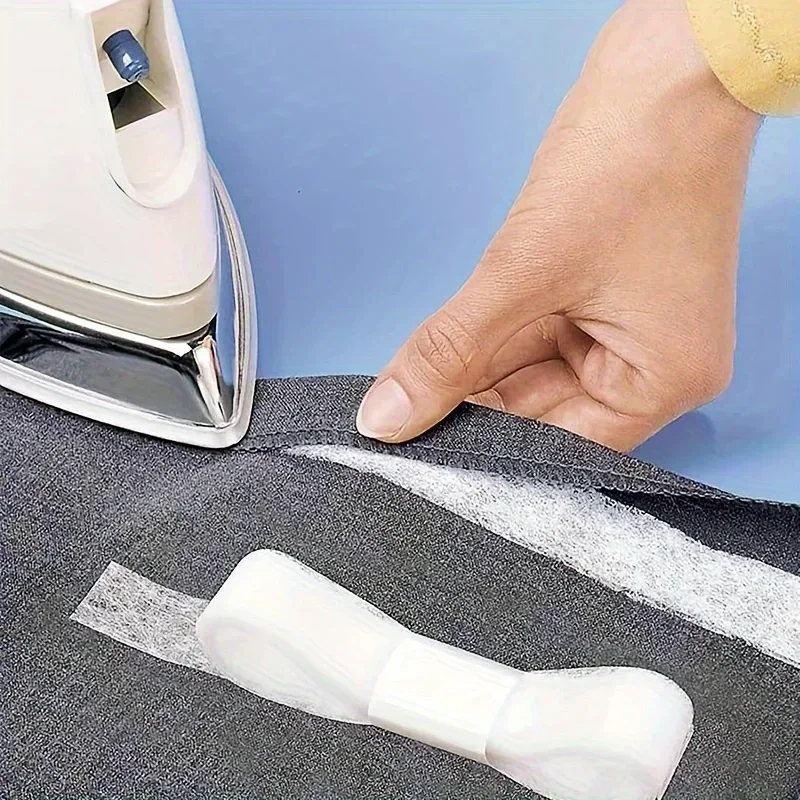 2 rolle Schwarz Weiß doppelseitige Interlining Klebstoff Stoff Kleidung Eisen Auf Saum Band Interlining Web DIY Nähen patchwork Zugang – Detail 4