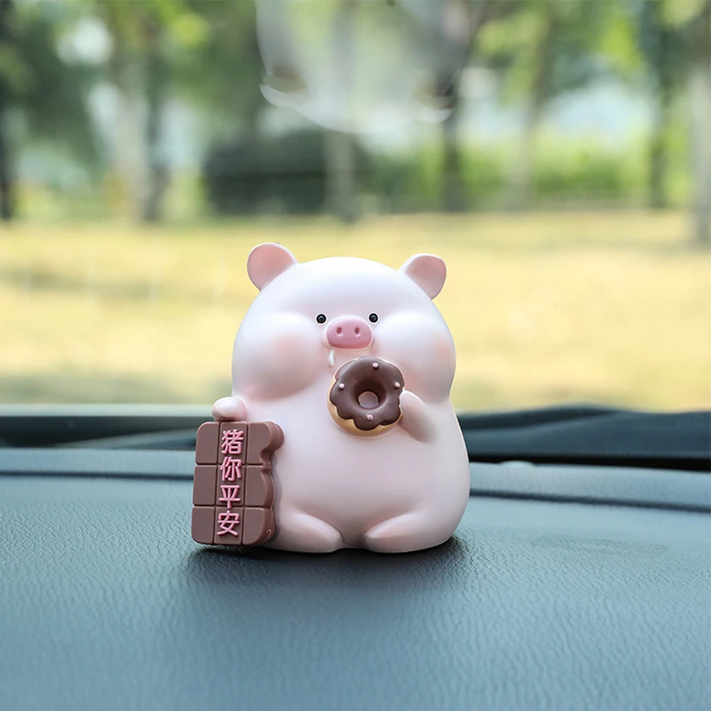 

Accessory Resion 5x5x8cm Accessories Decoration Fun and Adorable Cartoon Pig Car Decoration for a Happier Drive