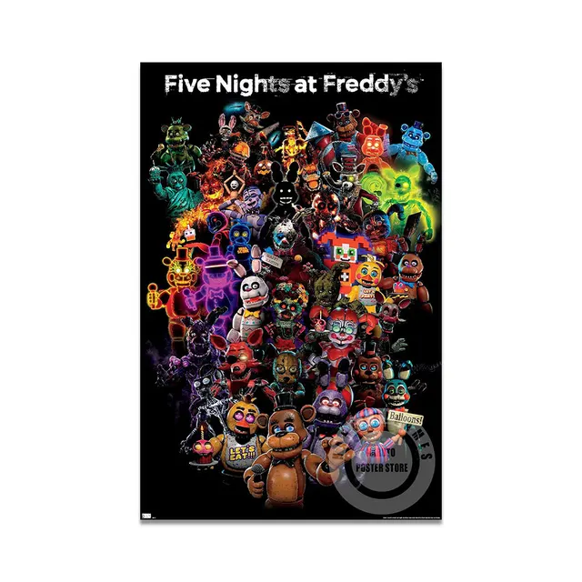 3695 Anime Game Five Nights at Freddy's wall Poster Scroll