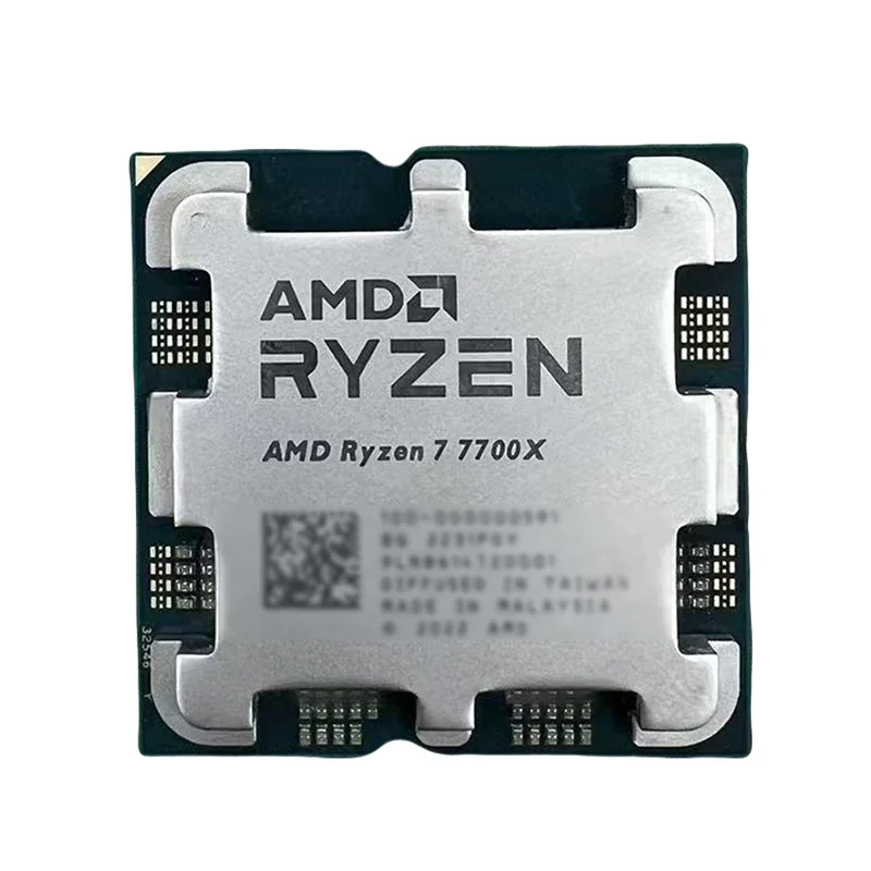 2026년형 AMD 라이젠 7 7700X R7 7700X CPU 8코어 16스레드 5.3GHz 언락 데스크탑 프로세서 소켓 AM5 게이밍 CPU (패키지 미포함)