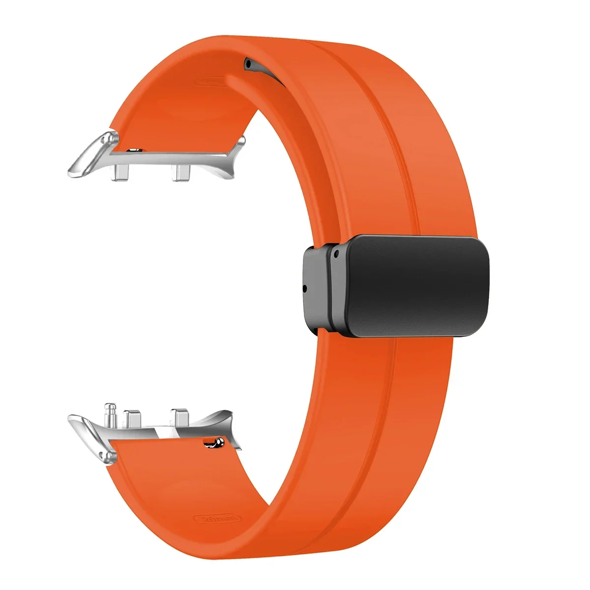 Silicone Sports Band with Magnetic D Buckle and PC Hollow Case - Universal Fit Bracelet