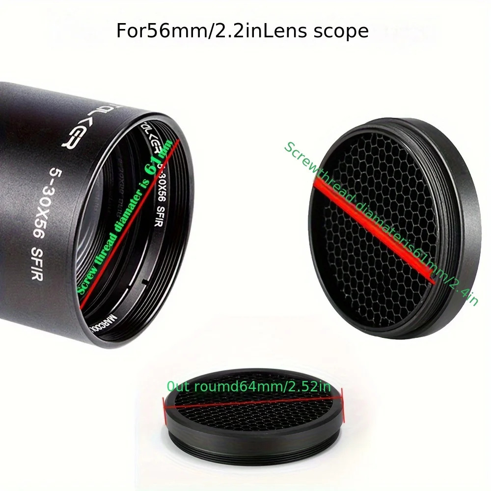Marcool Air Gun KillFlash Ar15 44MM/50MM/56MM Hunting Equipment Optical Aim Sight Rifle Scope Sunshade Caps Honeycomb Mesh rifle scope mount