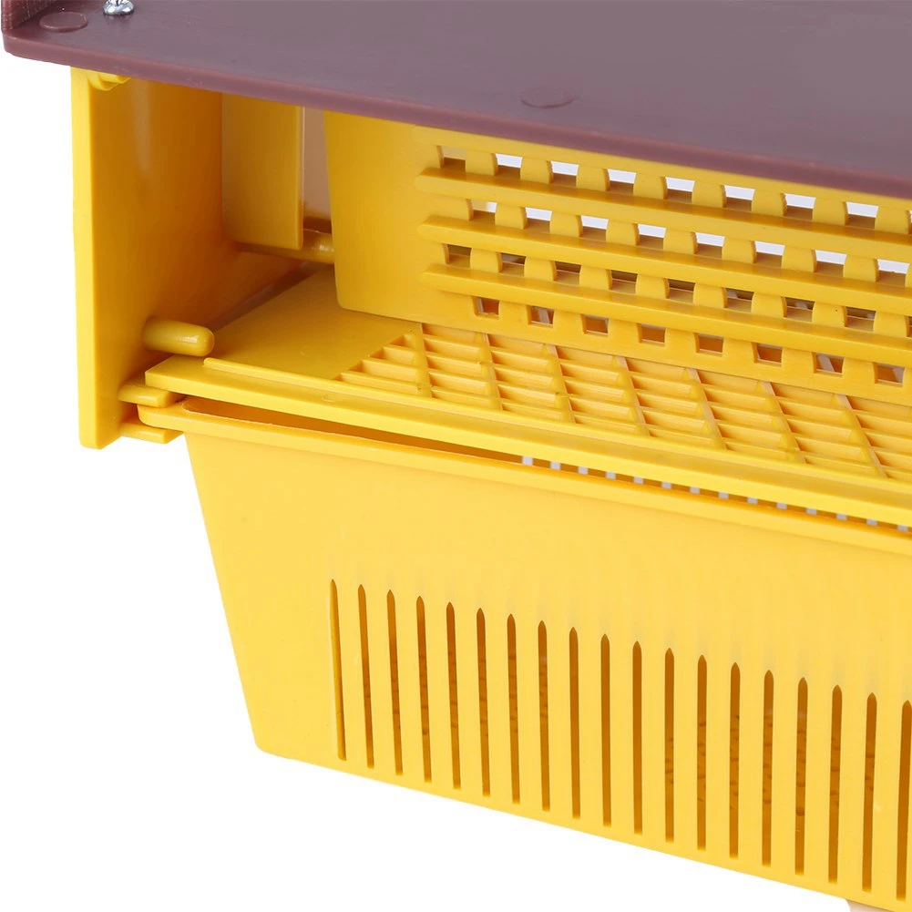 Pollen Collector, Pollen Trap, Beekeeping Tool, Removable Yellow Plastic Pollen Trap with Ventilated Pollen Tray