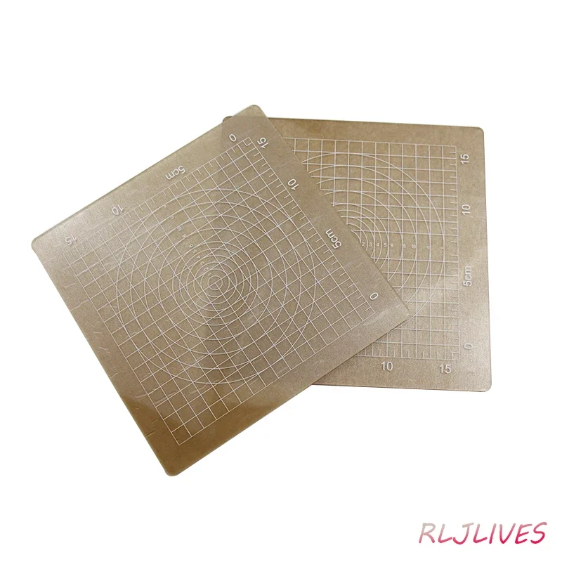 Square Transparent Acrylic Template Polymer Clay Mud Plate Stamper Pressure Mat Plate Tools DIY Rolling Mud Stick Tool polymer clay tools clay sculpting tools clay craft tool