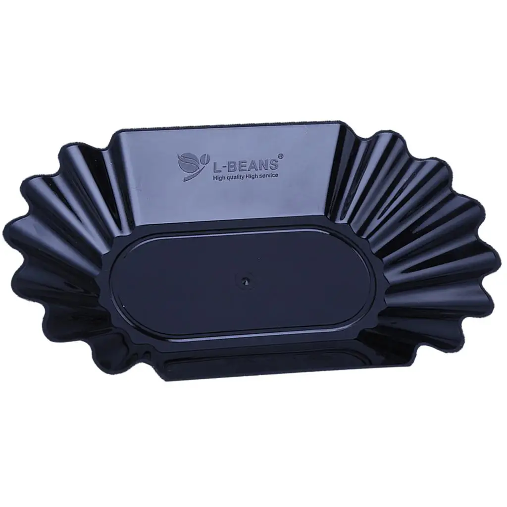 Coffee Powder Dish Dessert Plate Coffee Accessories Tea Tray Wooden Serving Tray 1 Piece Plastic Plate Oval Coffee Bean Tray for Kitchen Coffee Beans Display