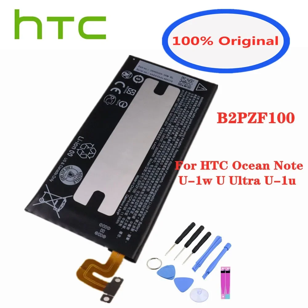 

New 100% Original Battery B2PZF100 For HTC Ocean Note U-1w U Ultra U-1u 3000mAh Phone Battery Bateria Fast Shipping