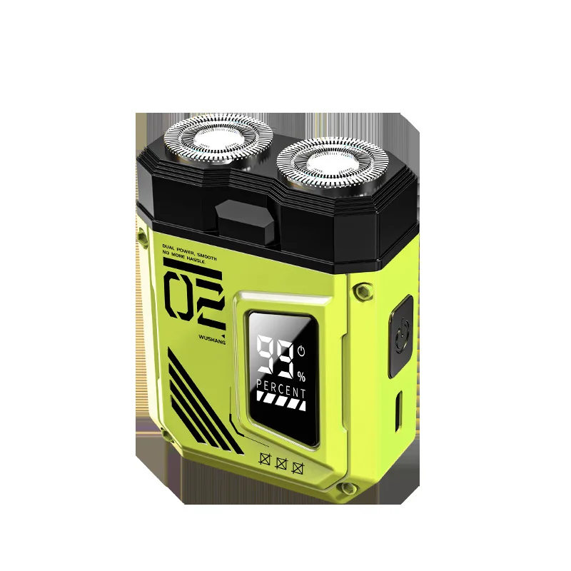 듀얼 헤드 전기 면도기, 남성용 충전식 미니 휴대용 메카 면도기, 습식 및 건식 수염 트리머