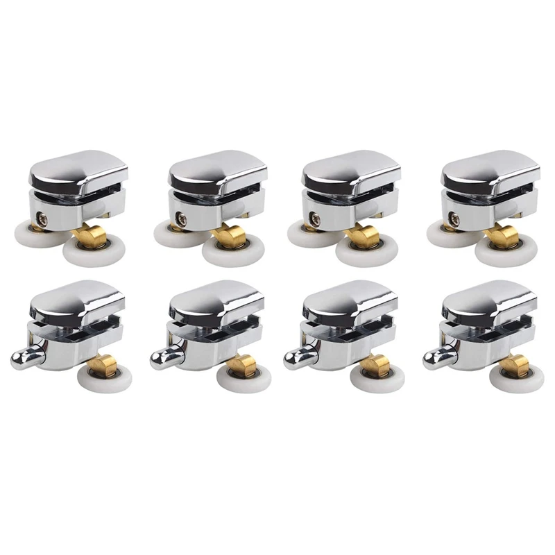 

New-8Pcs 23Mm Shower Door Rollers Sliding Shower Doors Wheels Replacement Roller Runner Wheel (4 Top & 4 Bottom )