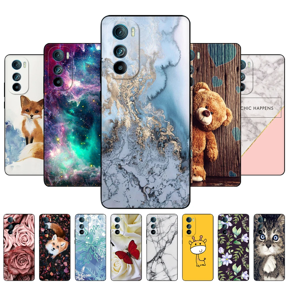 Фото Чехол для Motorola Edge 30, задняя крышка телефона для Moto Edge 30 5G, чехол для Edge30, защитный мягкий силиконовый черный чехол из ТПУ №1