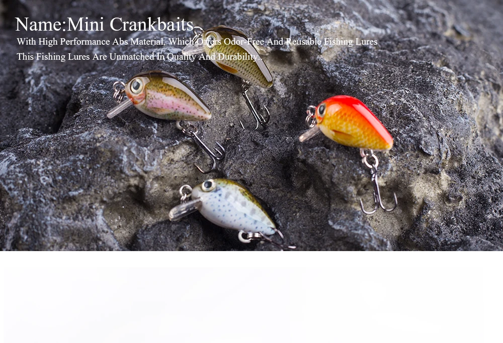Hanlin 5 Stück/Set 1,5g/28mm Mini-Crankbait Schwimmende Wobbler Angelköder Künstliche Köder Harte Minnow-Köder für Hecht und Barsch – Detail 2