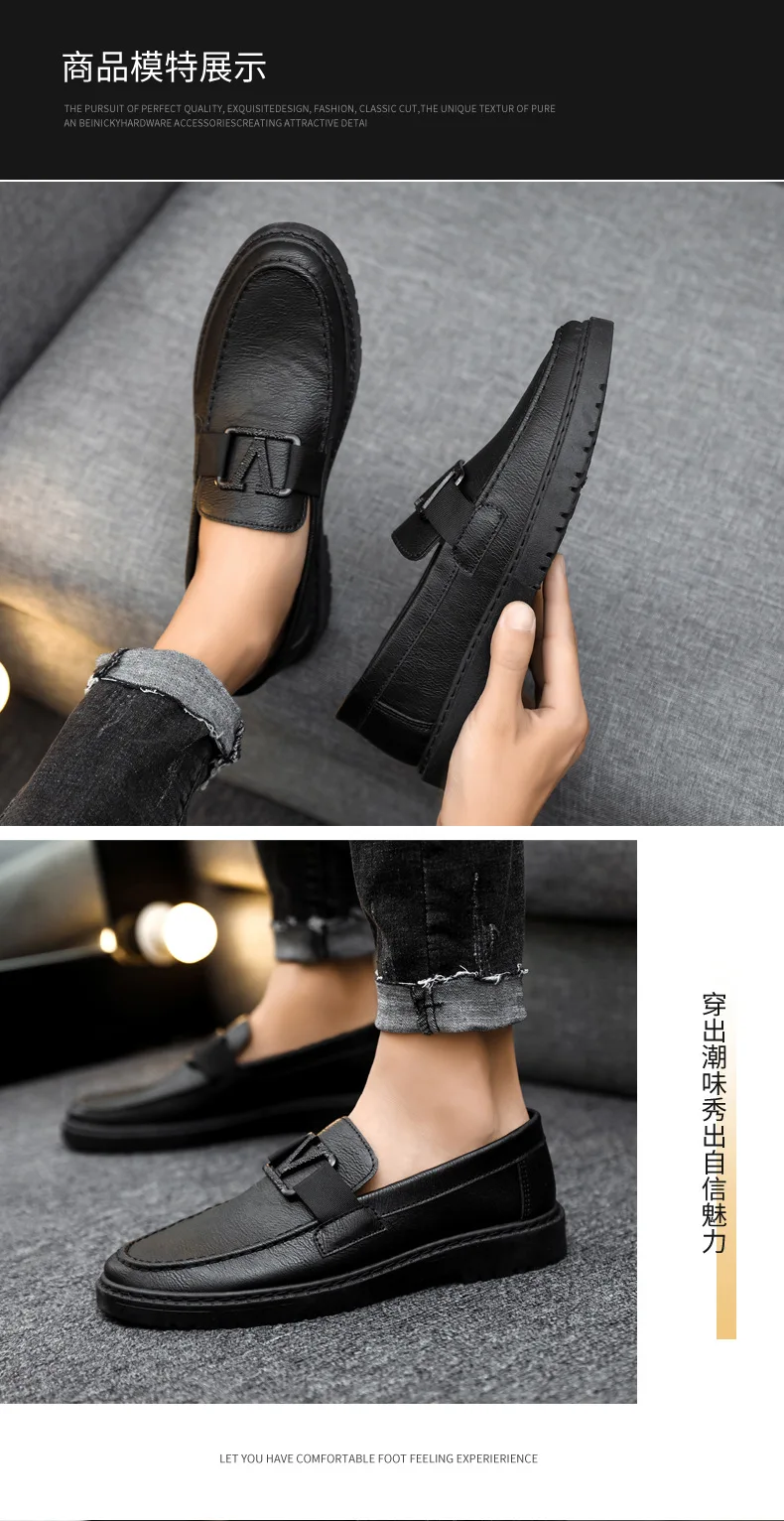 Mens Loafers Shoes Man Men Sneakers Walking Fashion Moccasins Designer Footwear Male Brand Casual Leather Boat Shoes for Men