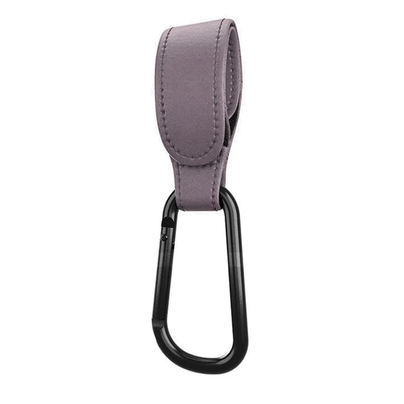

Convenient Baby Stroller Hooks Clips Stroller Accessories Aluminum Alloy Carabiner for Hanging Diaper Bags PU Leather
