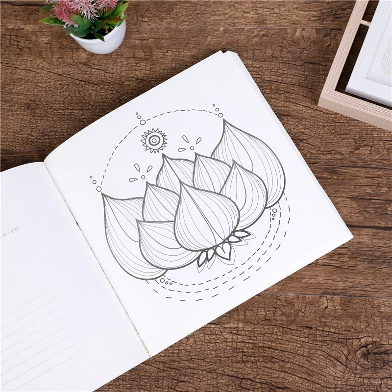 Adult Relieve Stress Coloring Book and Pen Mandala Abstract Pattern  Coloring Books for Adults: Meditation Moment - AliExpress