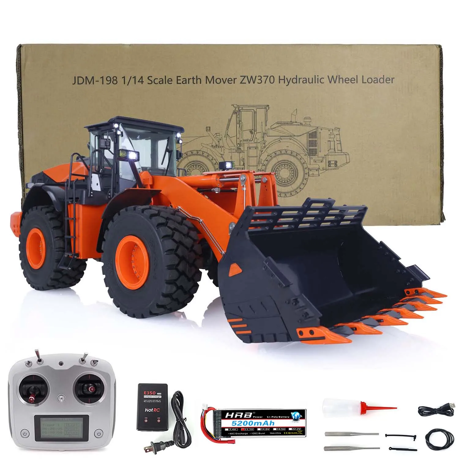 JDM RC Hydraulic Loader ZW370 RTR for 1/14 Construction Vehicles 198 Light Sound Systems Painted Model Toy TOUCANHOBBY THZH1503 4