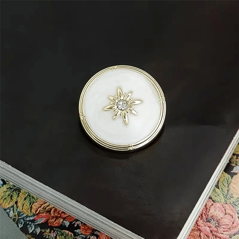 패션 다이아몬드 포인트 오일 금속 버튼 세트 재킷 니트 점퍼 가디건 원피스, 우아한 장식 버튼, 바느질 용품