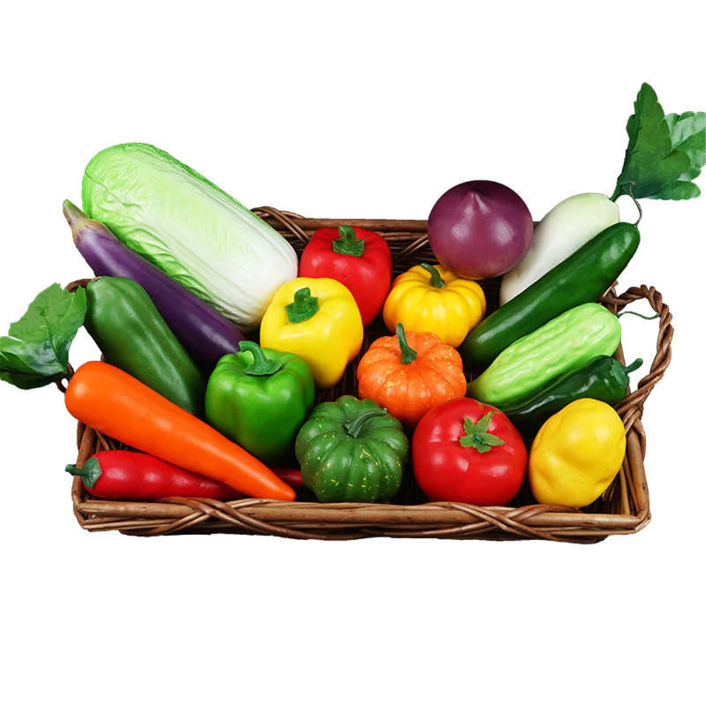 Pakchoi Celery potato pepper onion garlic bitter melon eggplant cucumber mushroom carrot bean fake Artificial Vegetables