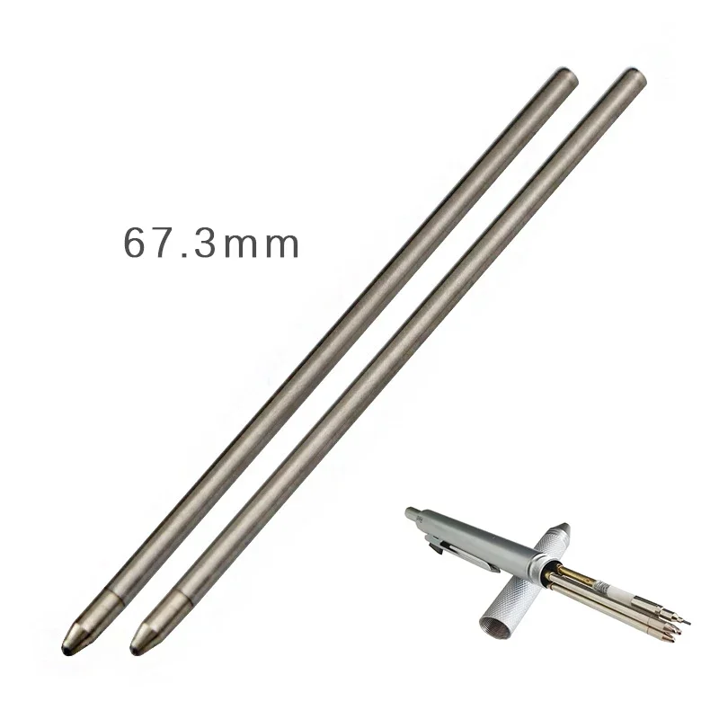 20pcs/lot Replaceable Metal Refills for Multicolor Ballpoint Pen Black Blue Red Refill Office School Writing Students Stationery