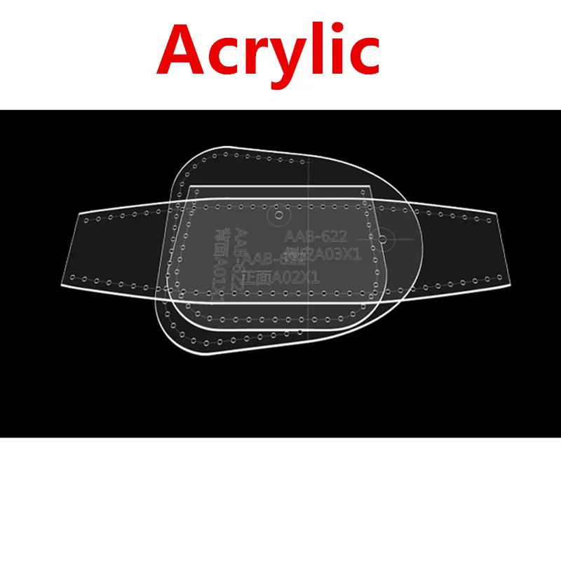 DIY Handmade Leather Craft Drawing Pattern, Headphone Cable Storage Bag, Acrylic Mold, Sewing Design Pattern