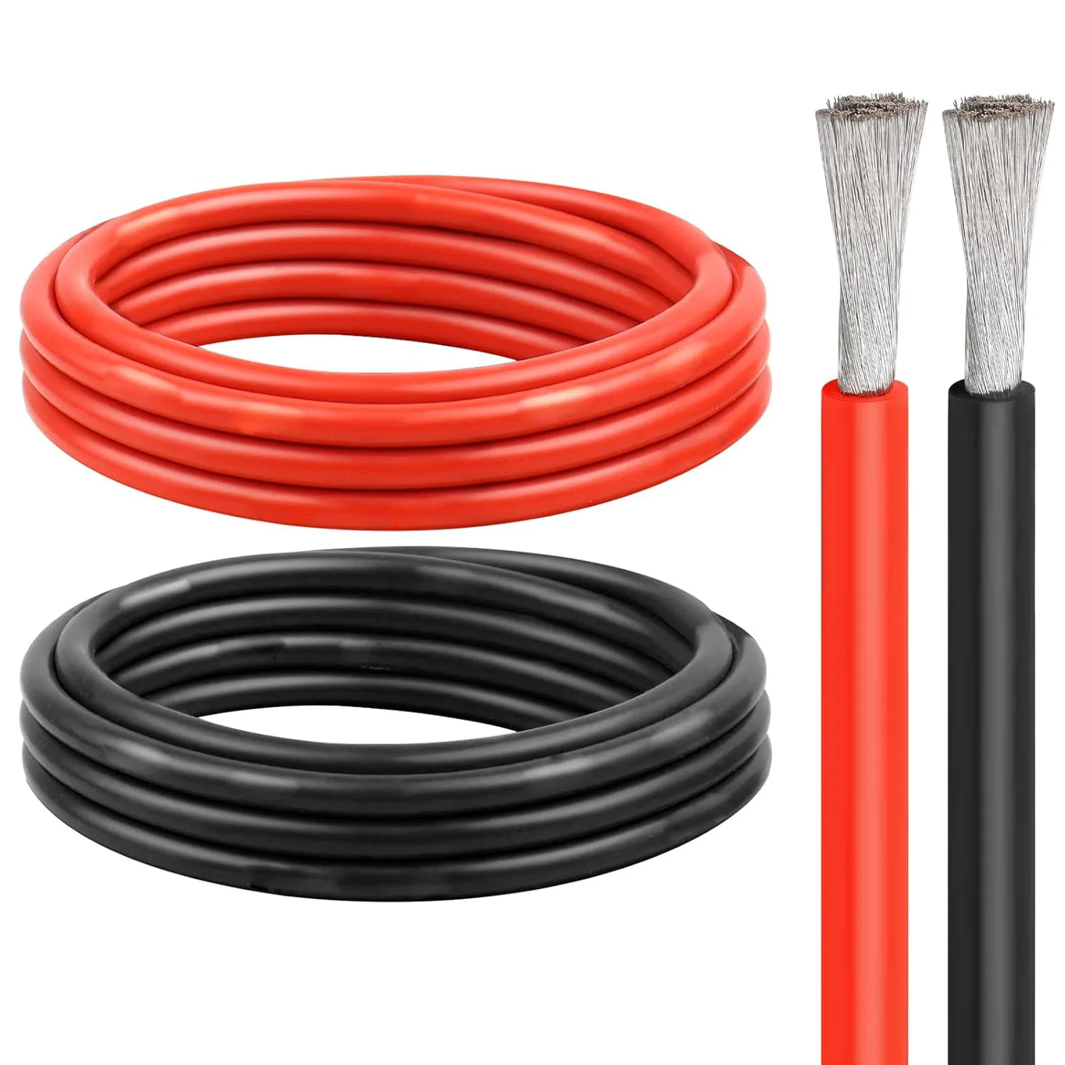 Silicone Cable Heat Resistant Solar Panel Electrical Wire 24 22 20 18 16 14 12 10 8 6 4 awg gauge Car Auto Battery