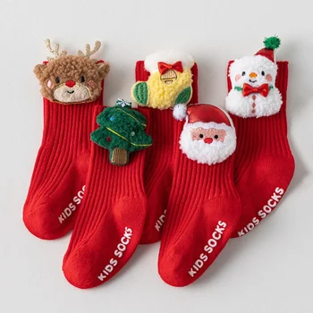 Red Christmas Baby Socks 1